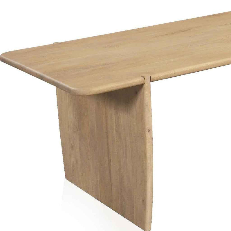 80" Natural Wood Double Pedestal Base Dining Table