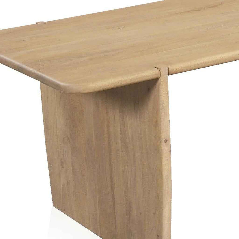 80" Natural Wood Double Pedestal Base Dining Table