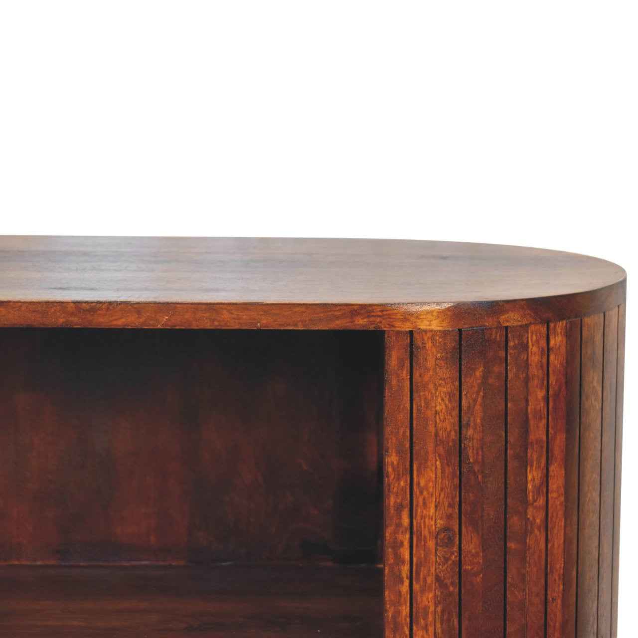 39" Chestnut Solid Wood Three Tier Bookcase