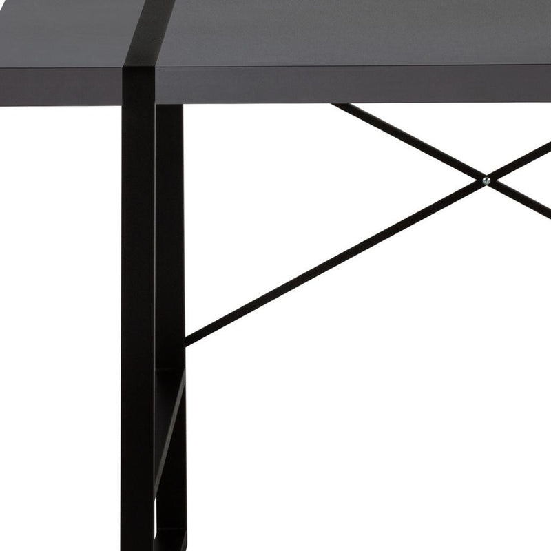 49" Gray and Black Computer Desk - Office