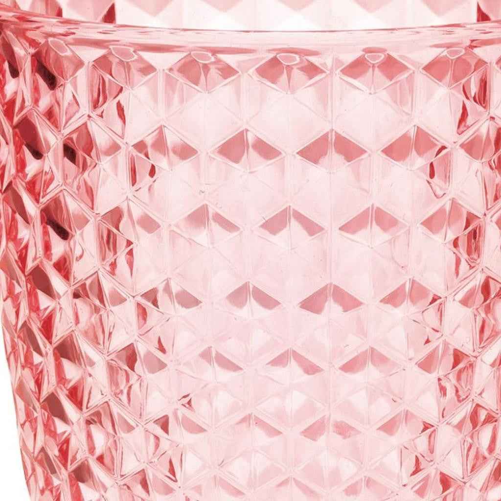 Set of Four Pink Diamond Acrylic Stemless Whiskey Glass