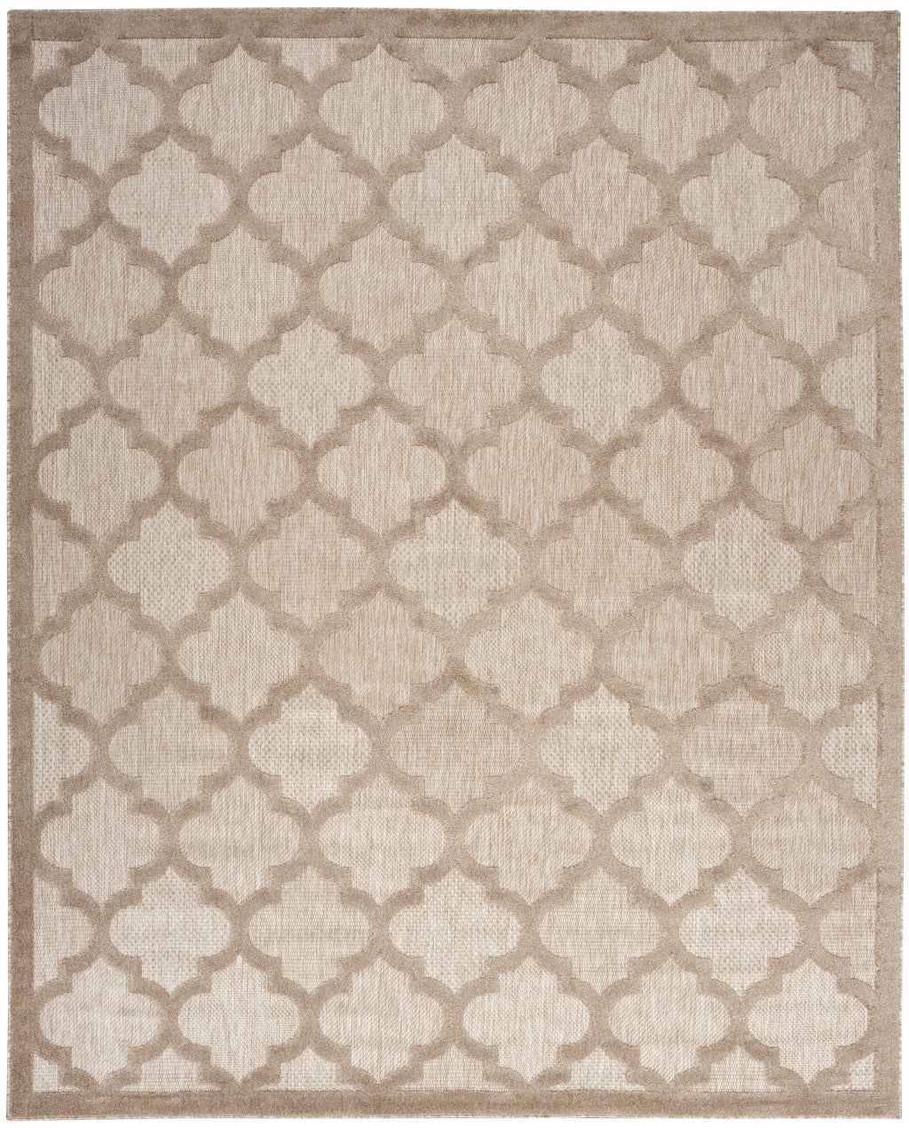 9' X 12' Beige Indoor Outdoor Area Rug