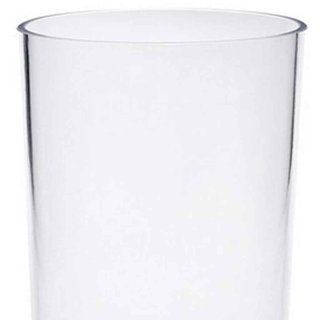 Set of Four Clear Acrylic Stemmed Flutes