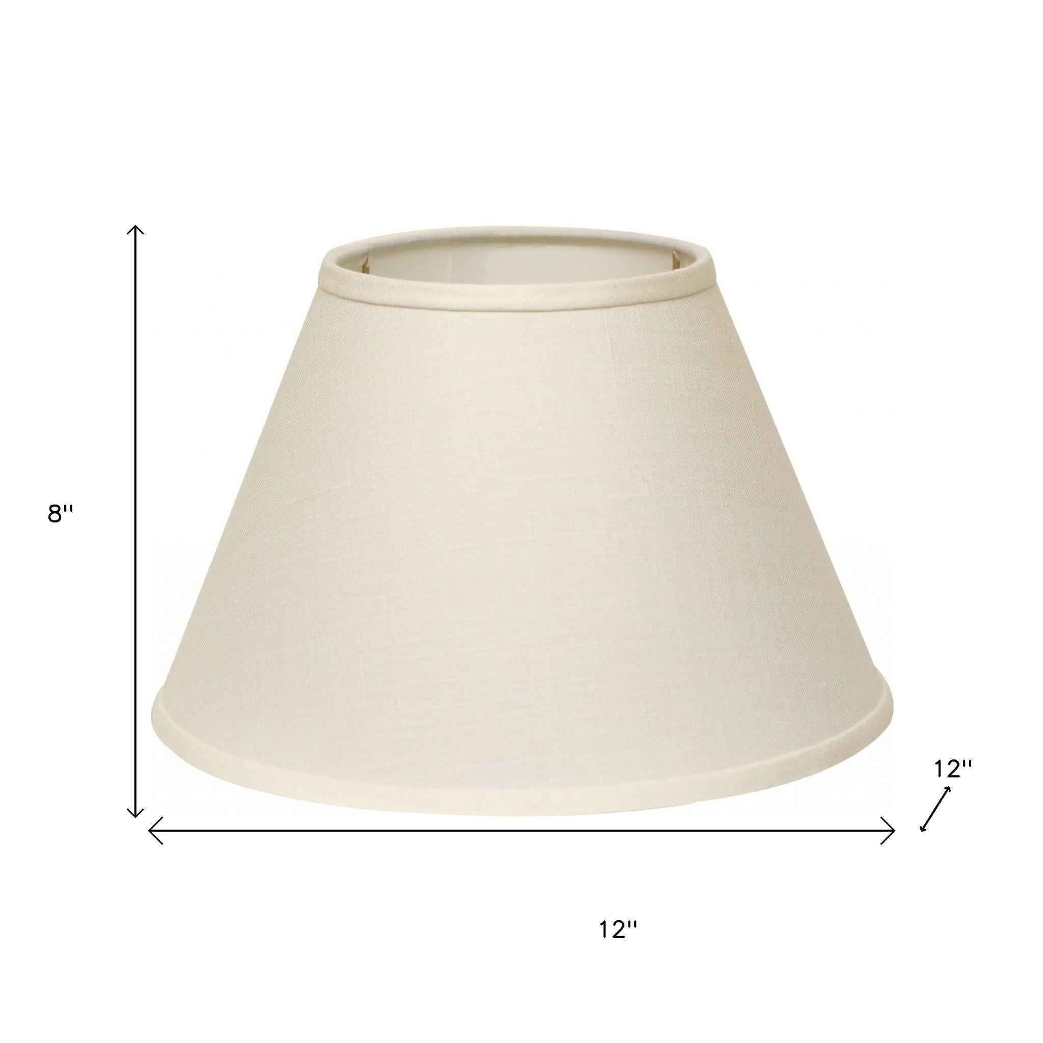 White Linen Empire Lamp Shade