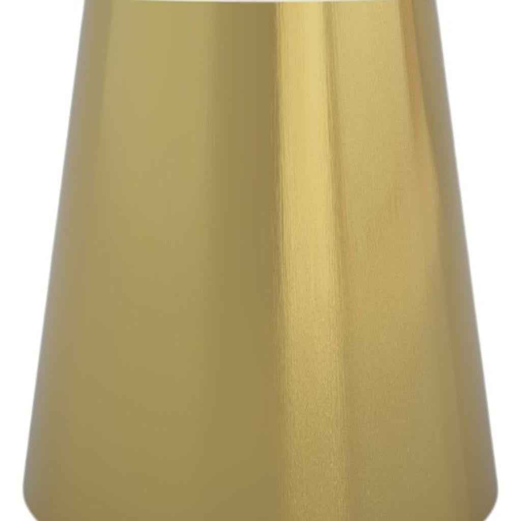 54" Gray White and Gold Marble and Metal Pedestal Base Round Top Dining Table