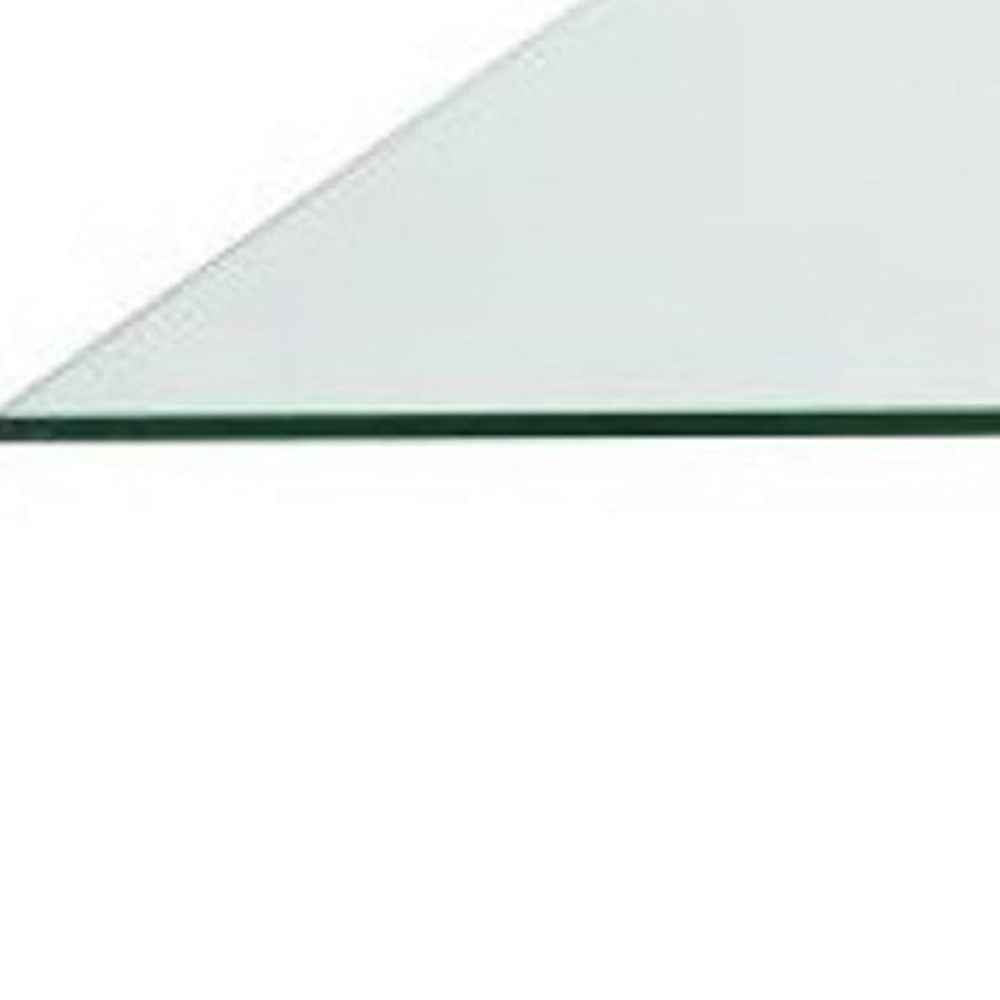 60" Clear and Gold Glass and Metal Cross Leg Base Square Dining Table