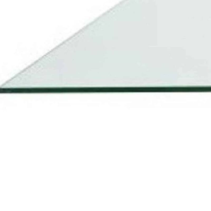 60" Clear and Gold Glass and Metal Cross Leg Base Square Dining Table