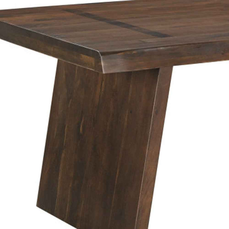 86" Dark Brown Wood Live Edge Dining Table