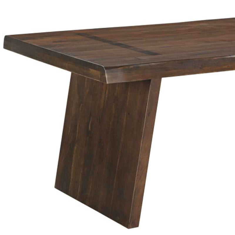 86" Dark Brown Wood Live Edge Dining Table