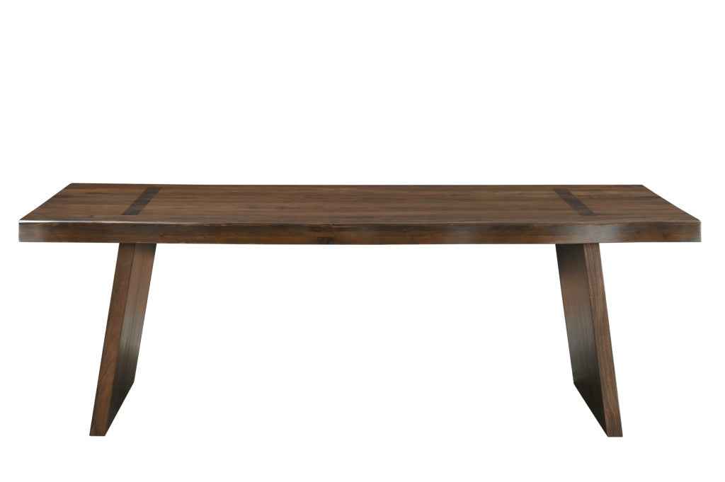 86" Dark Brown Wood Live Edge Dining Table