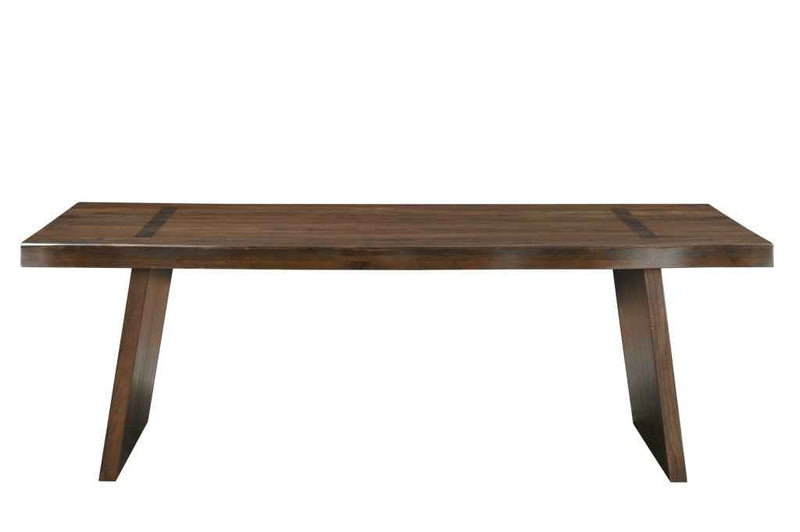 86" Dark Brown Wood Live Edge Dining Table