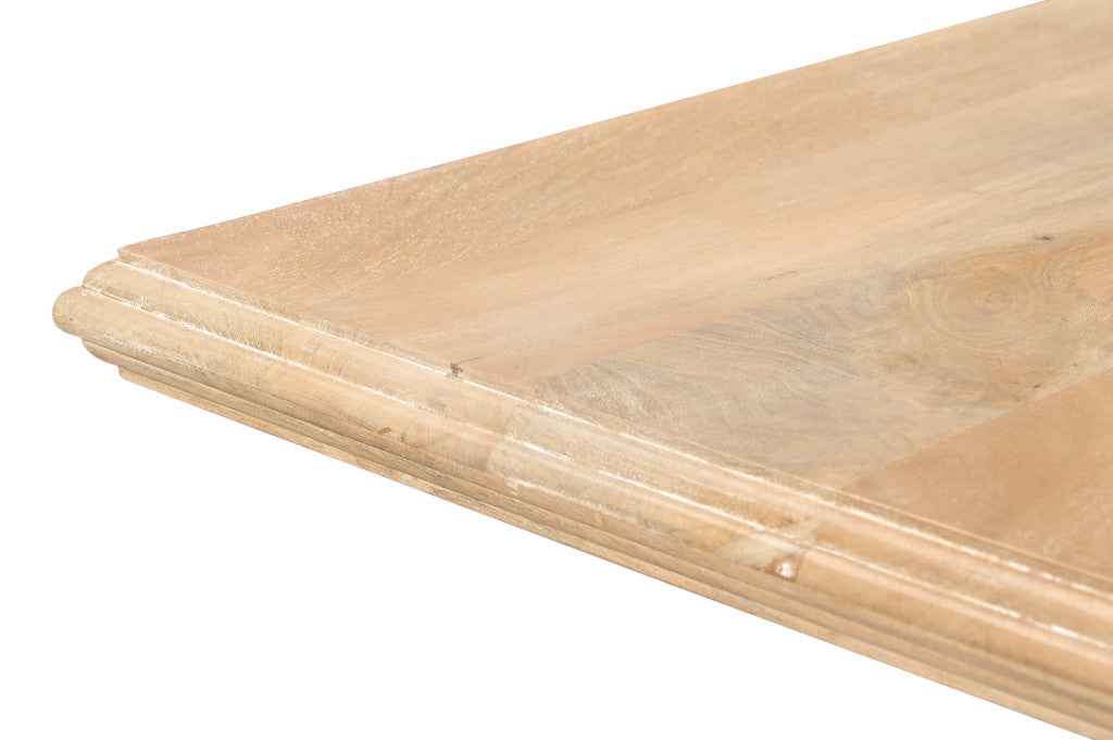 96" Natural Wood Double Pedestal Base Dining Table