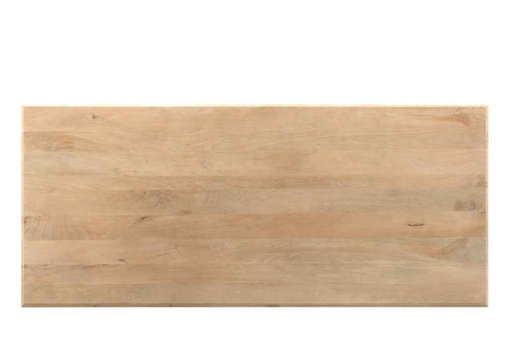 96" Natural Wood Double Pedestal Base Dining Table