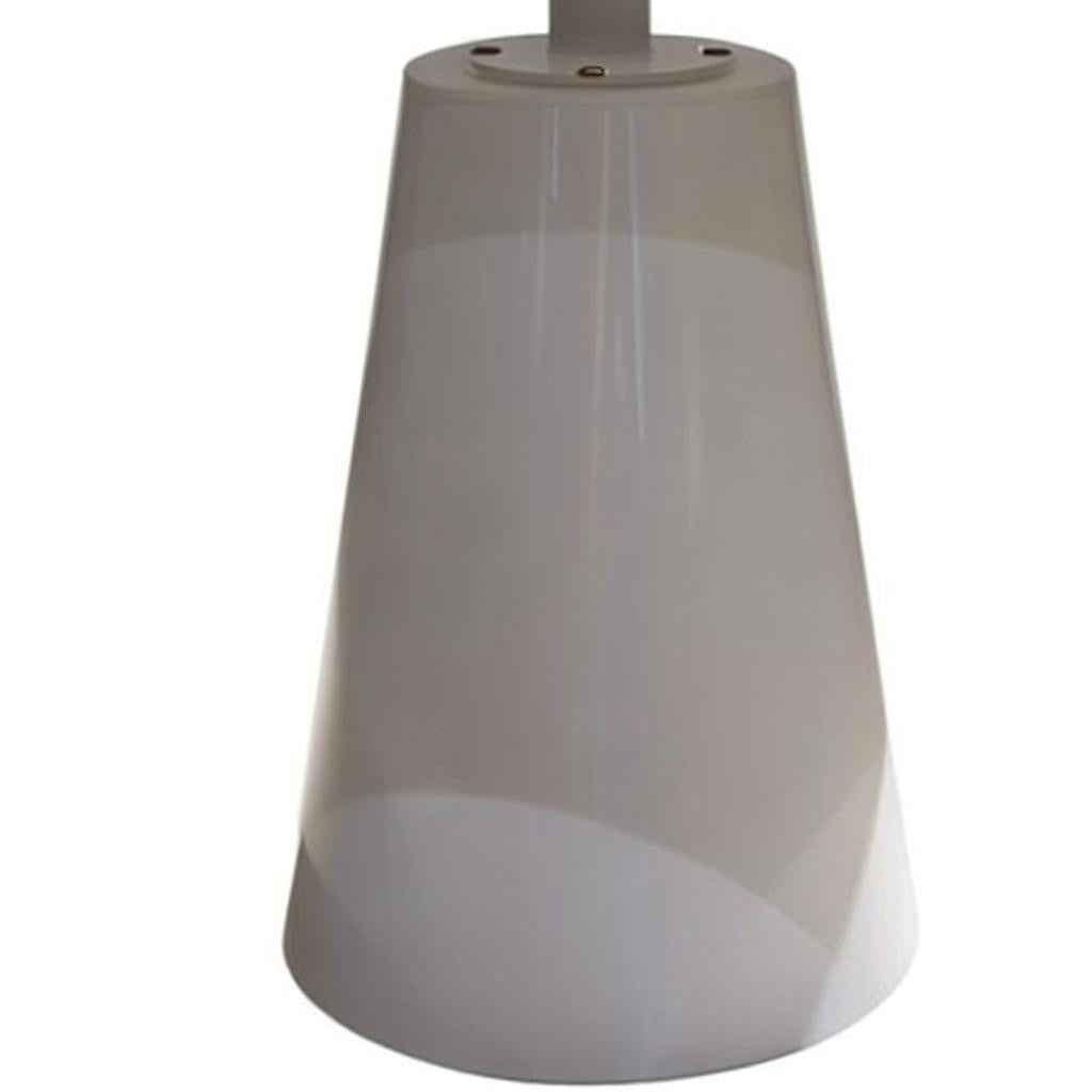 42" White Wood and Metal Pedestal Base Round Top Dining Table