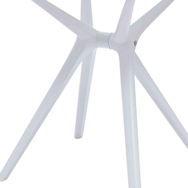 28" White Heavy Duty Plastic Trestle Base Dining Table