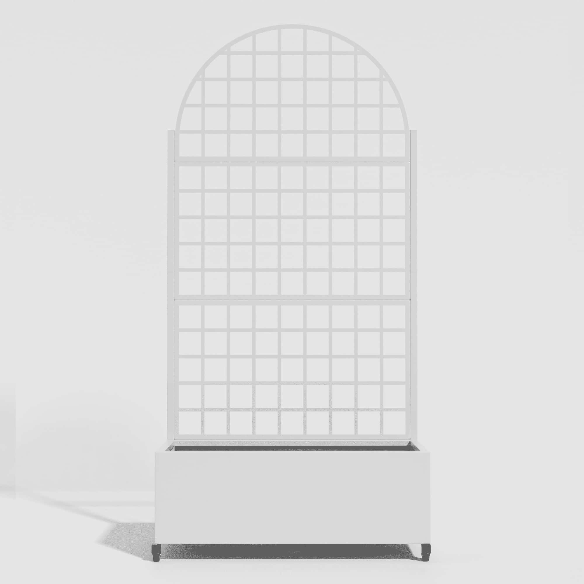 72" X 35" White Metal Rectangular Planter Box - Sports & Outdoor