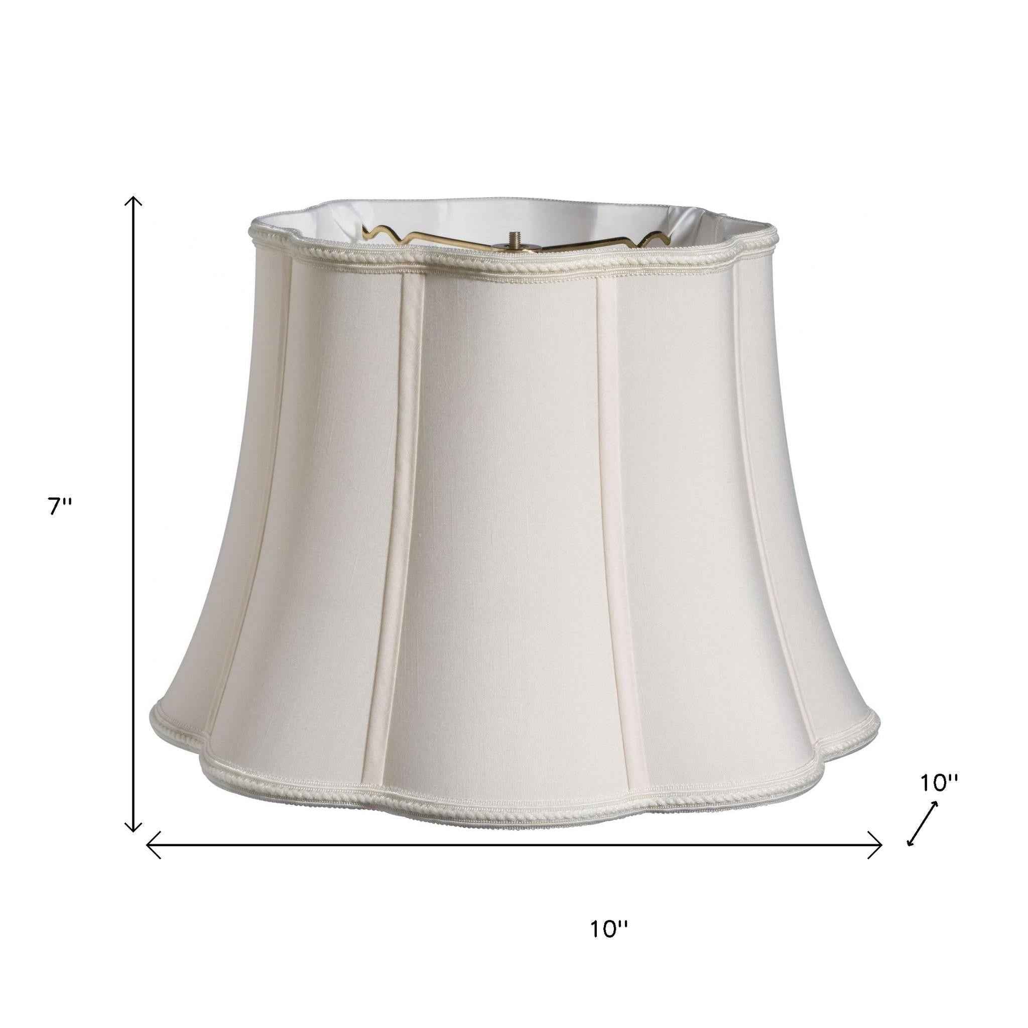 Cream Shantung Silk Novelty Lamp Shade