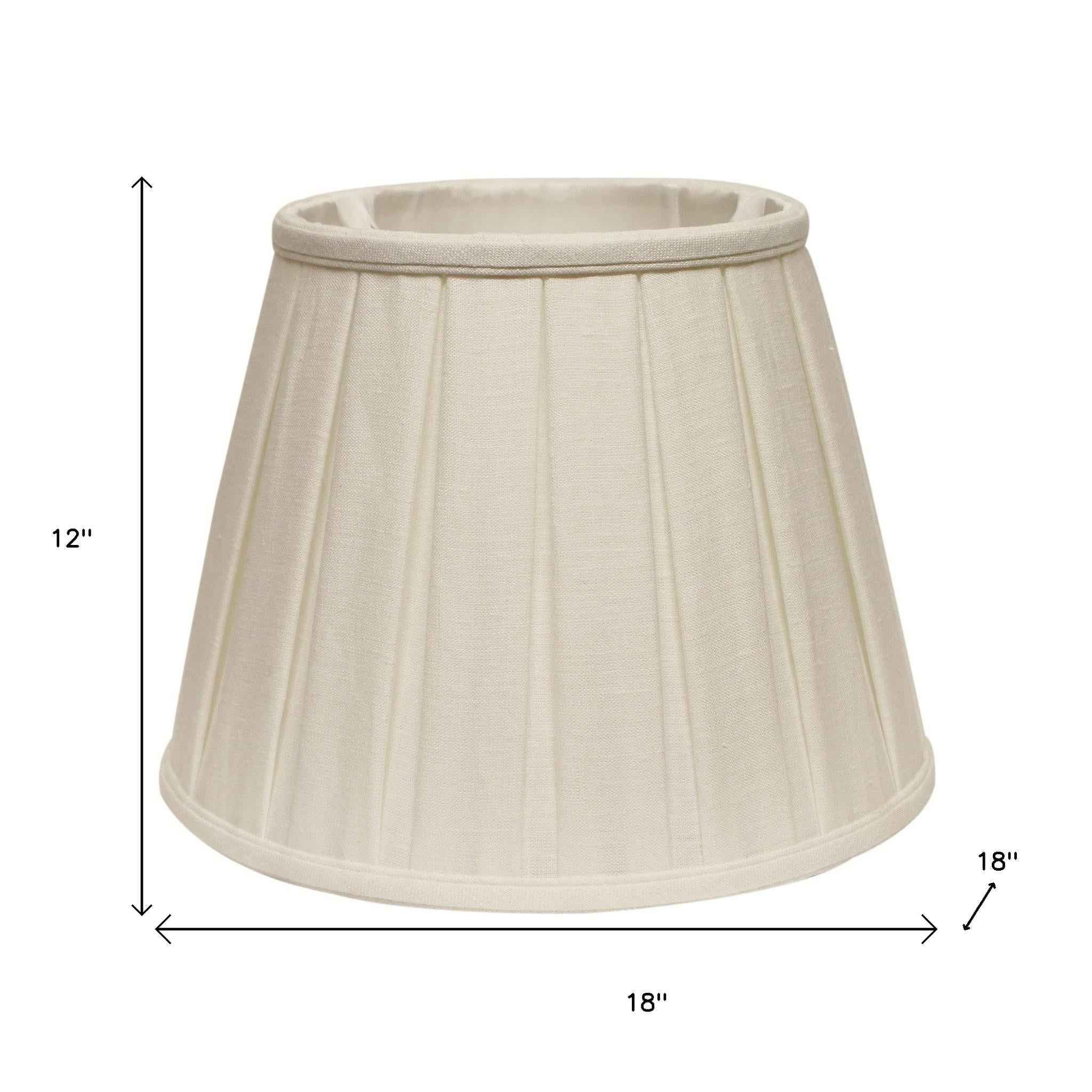 White Linen Pleated Empire Lamp Shade