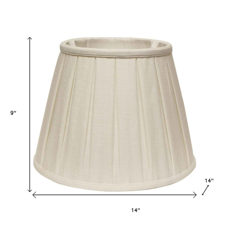 White Linen Pleated Empire Lamp Shade