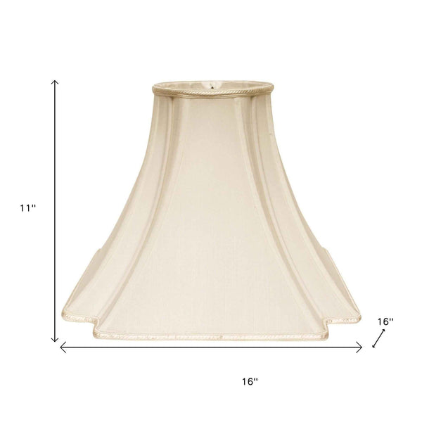 Ivory Shantung Silk Square Lamp Shade