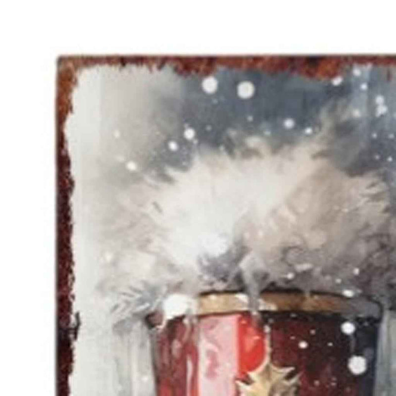 36" Black Red And White Solid Wood Christmas Nutcracker Porch Sign