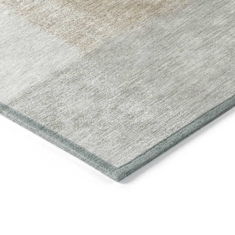 10' X 14' Taupe Ivory And Gray Abstract Washable Indoor Outdoor Area Rug