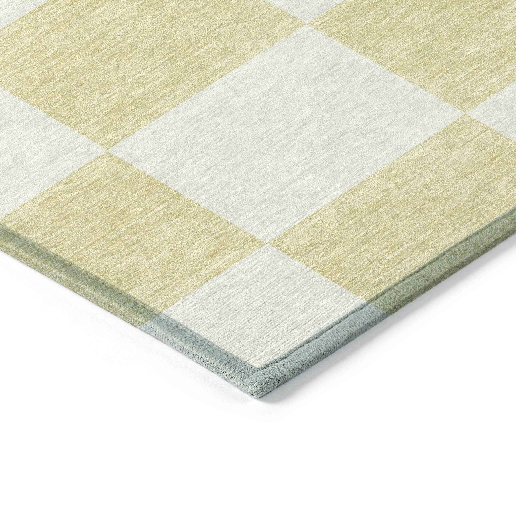 9' X 12' Wheat And Beige Geometric Washable Indoor Outdoor Area Rug
