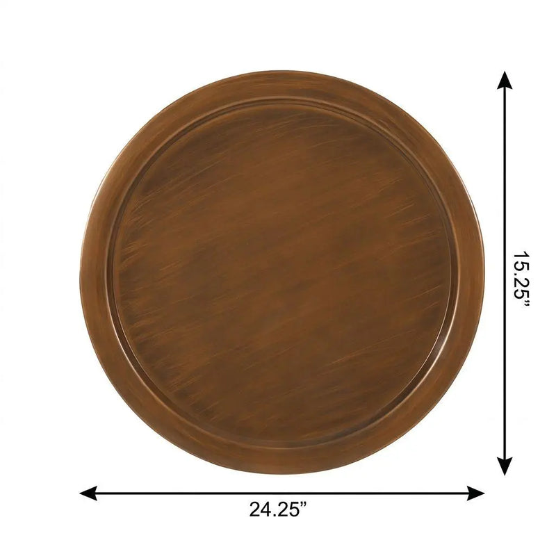 24" Antiqued Bronze Distressed Iron Round Hourglass End Table Homeroots Living Room