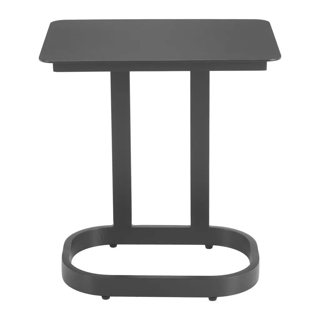 24" Black Aluminum Pedestal End Table Homeroots Living Room