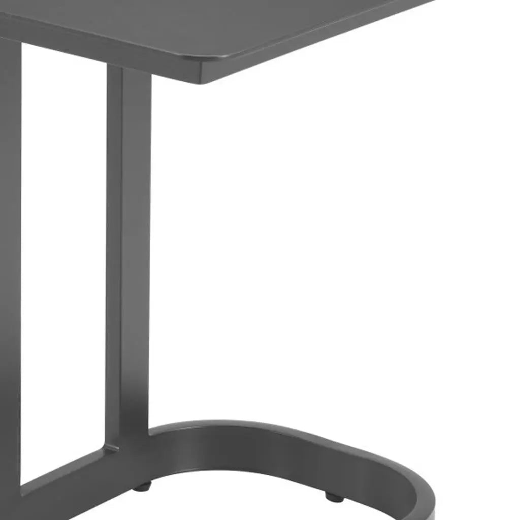 24" Black Aluminum Pedestal End Table Homeroots Living Room