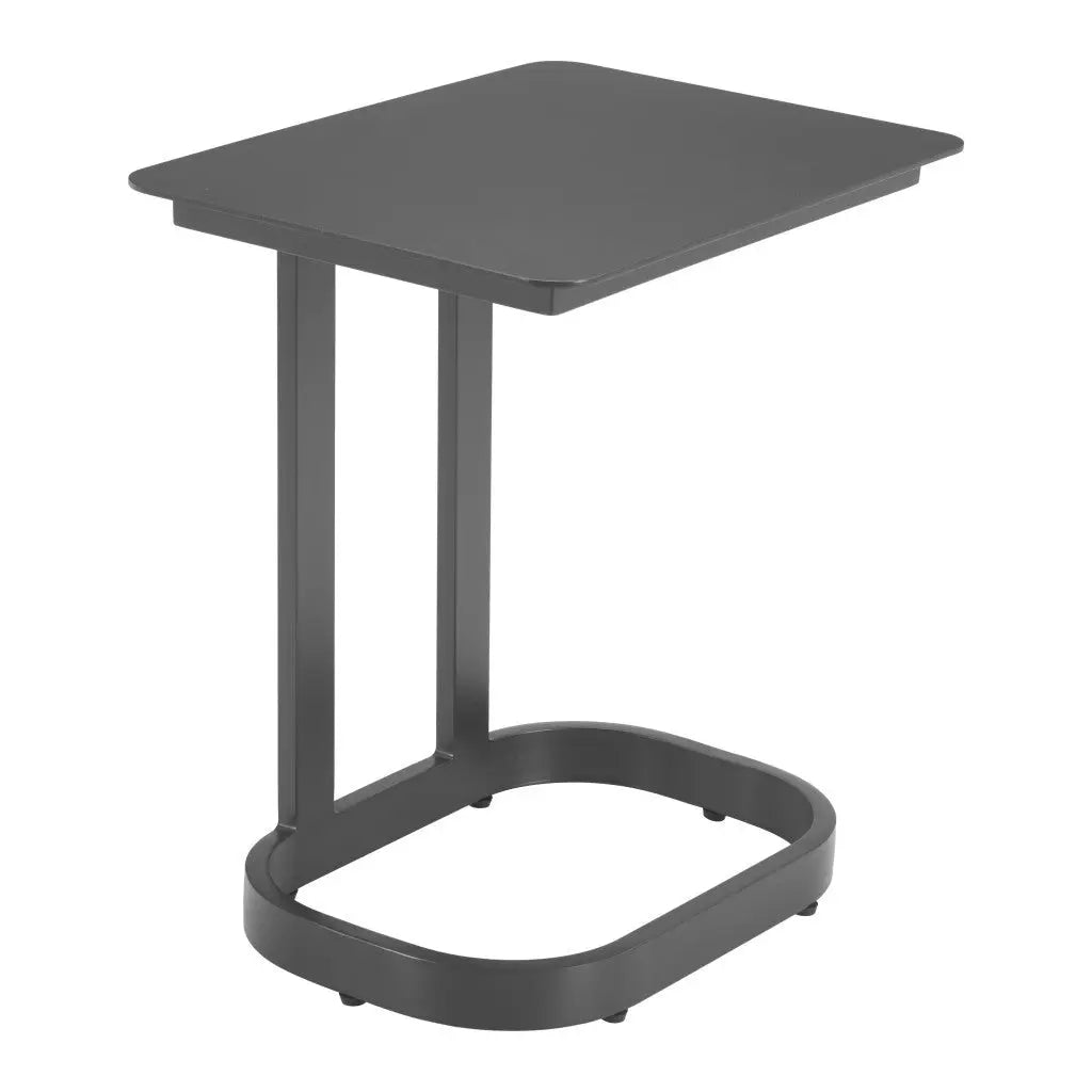 24" Black Aluminum Pedestal End Table Homeroots Living Room