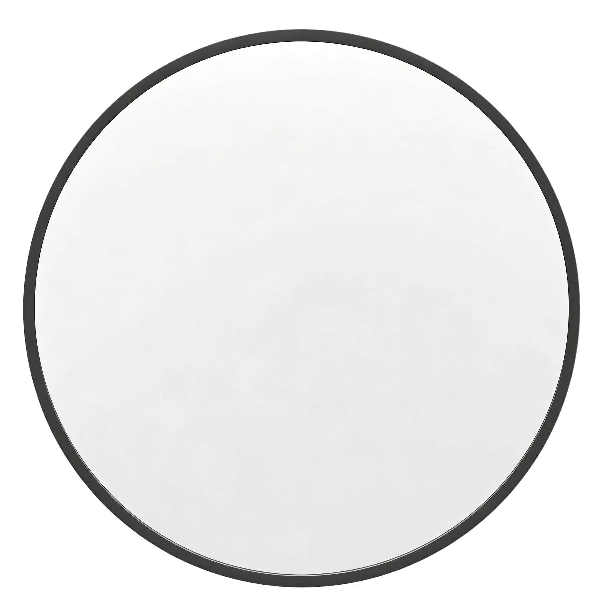 24" Black Aluminum Round Framed Accent Mirror Homeroots Bed & Bath