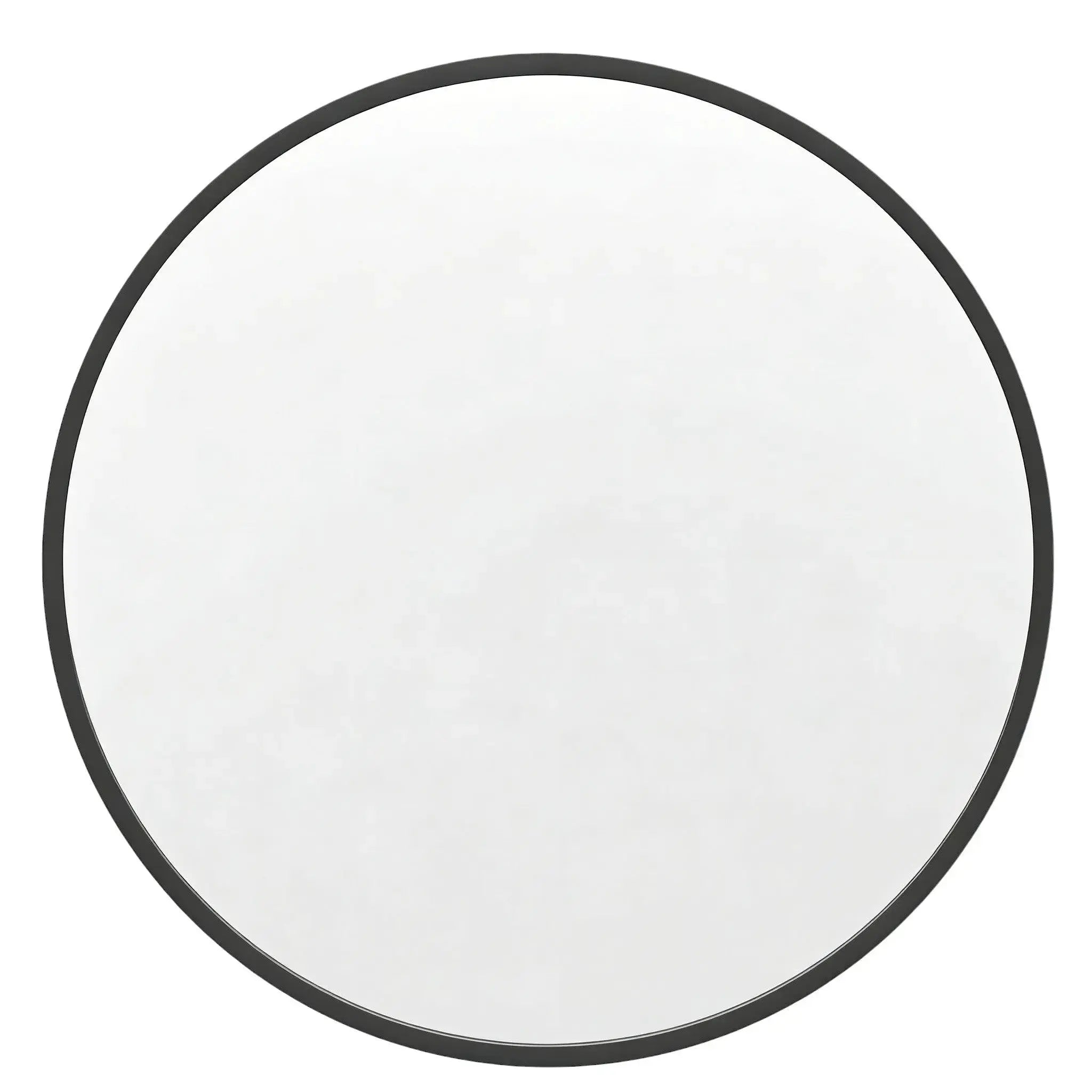 24" Black Aluminum Round Framed Accent Mirror Homeroots Bed & Bath