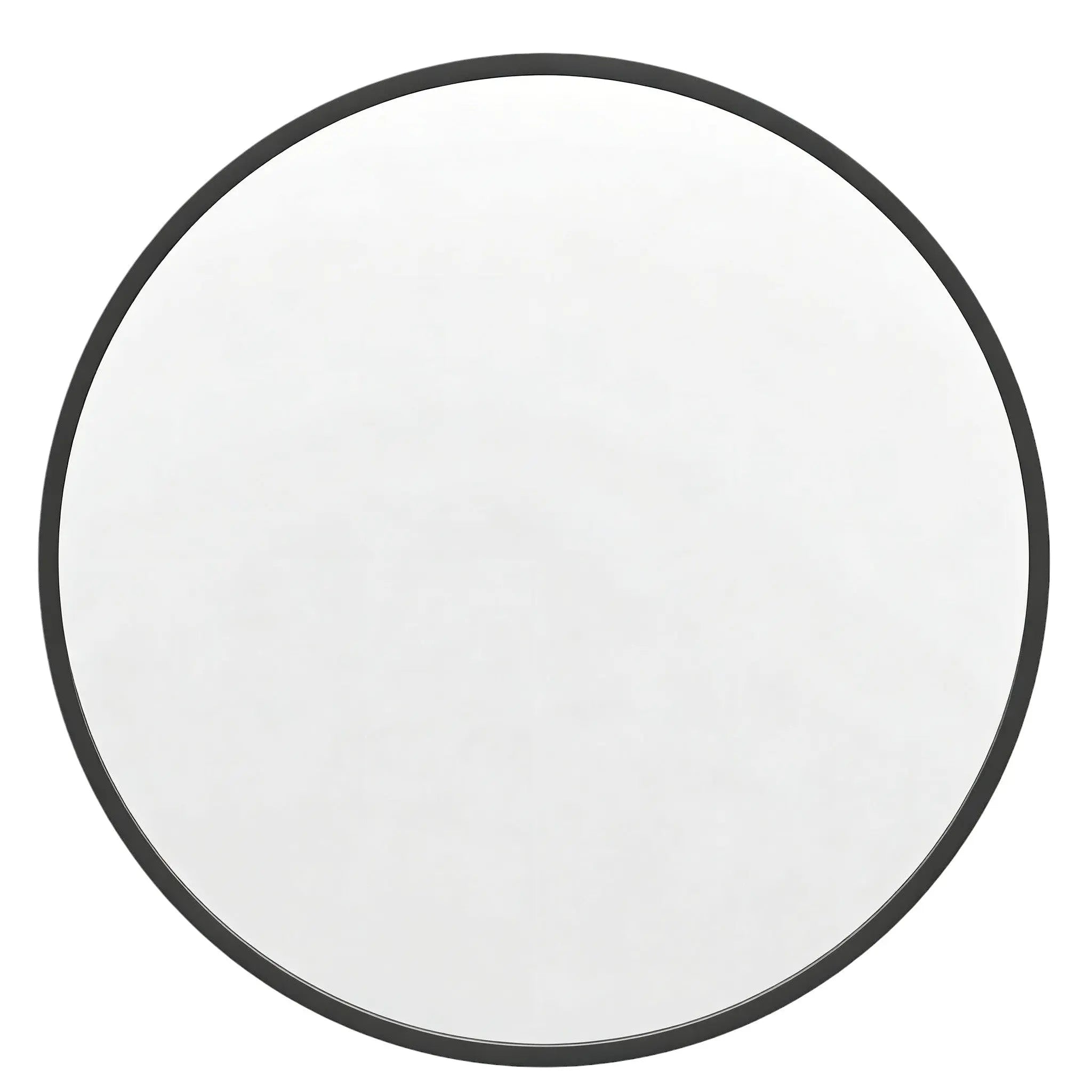 24" Black Aluminum Round Framed Accent Mirror Homeroots Bed & Bath
