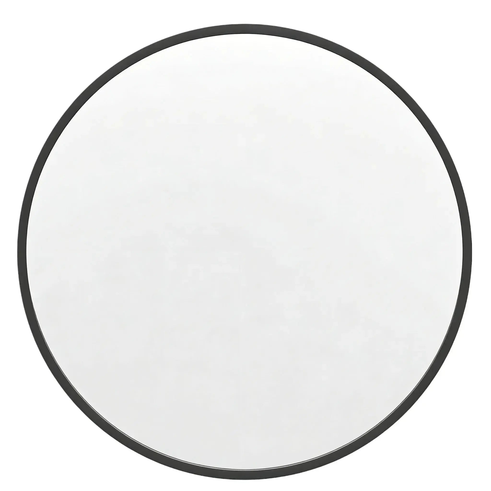 24" Black Aluminum Round Framed Accent Mirror Homeroots Bed & Bath