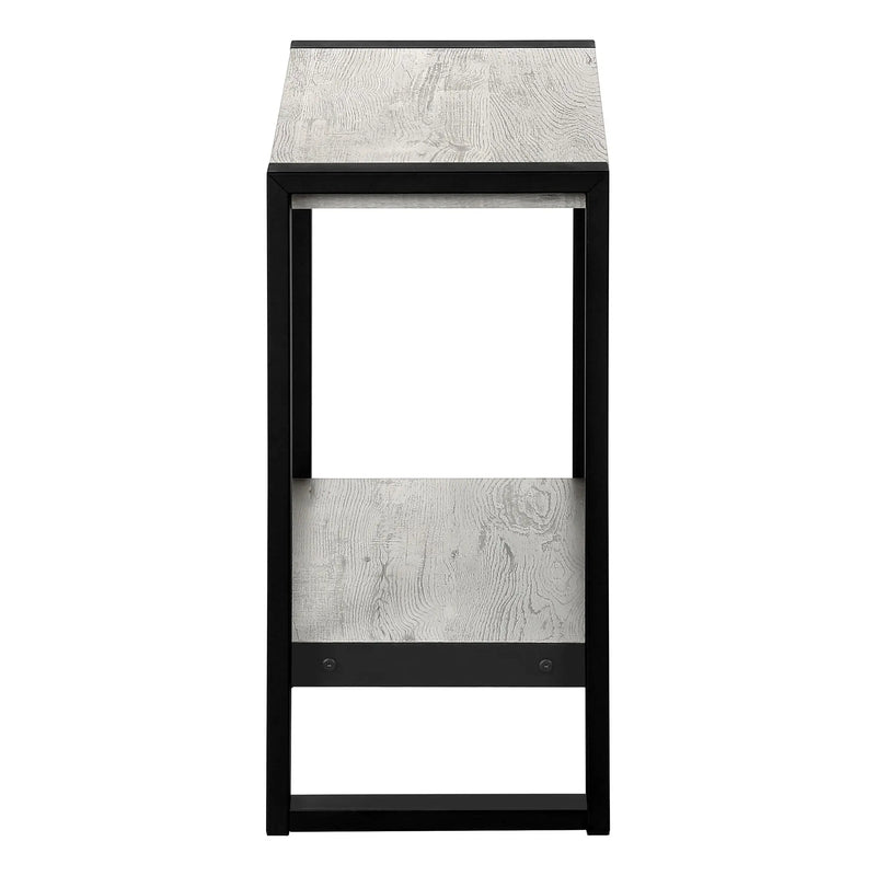 24" Black And Gray End Table With Shelf Homeroots Living Room