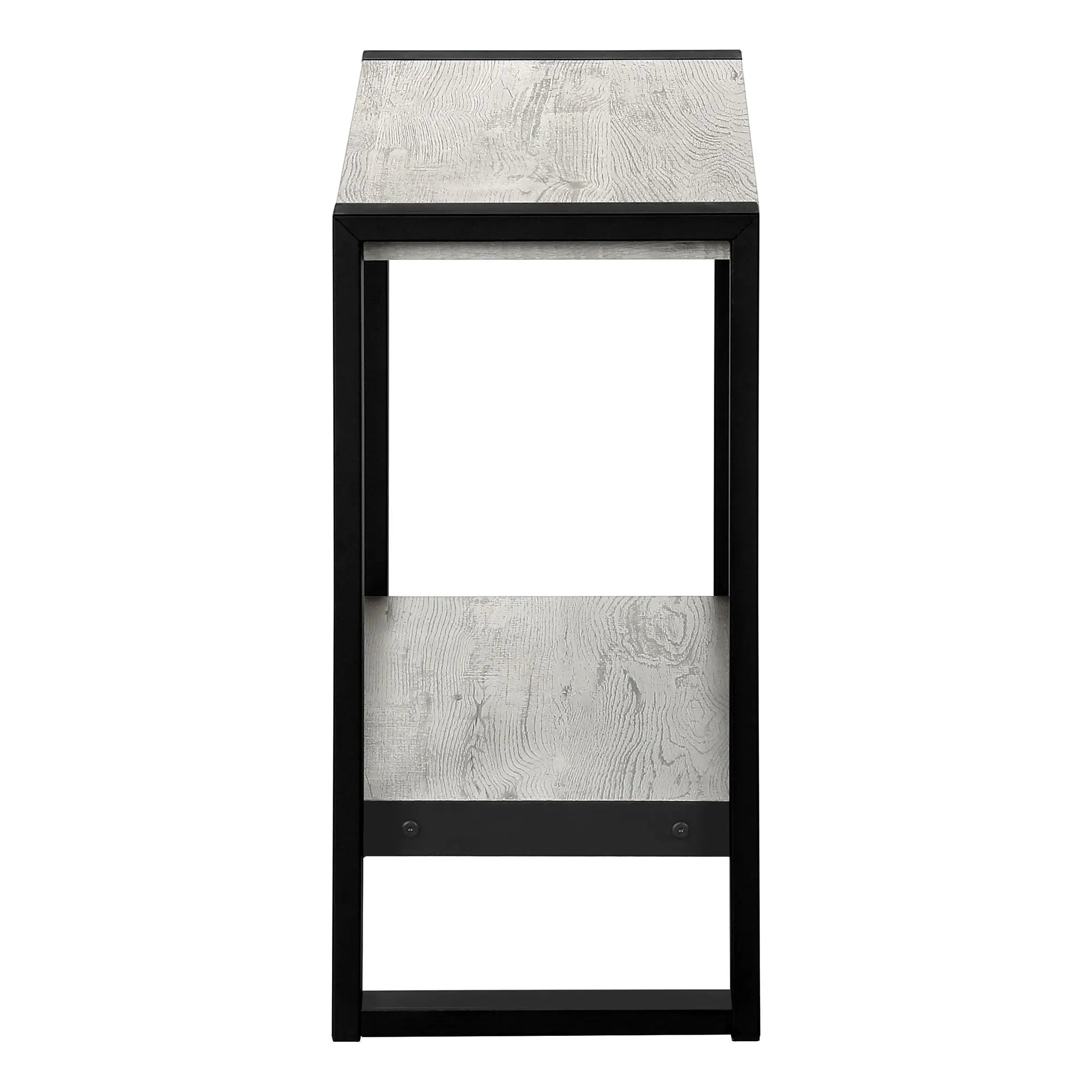 24" Black And Gray End Table With Shelf Homeroots Living Room