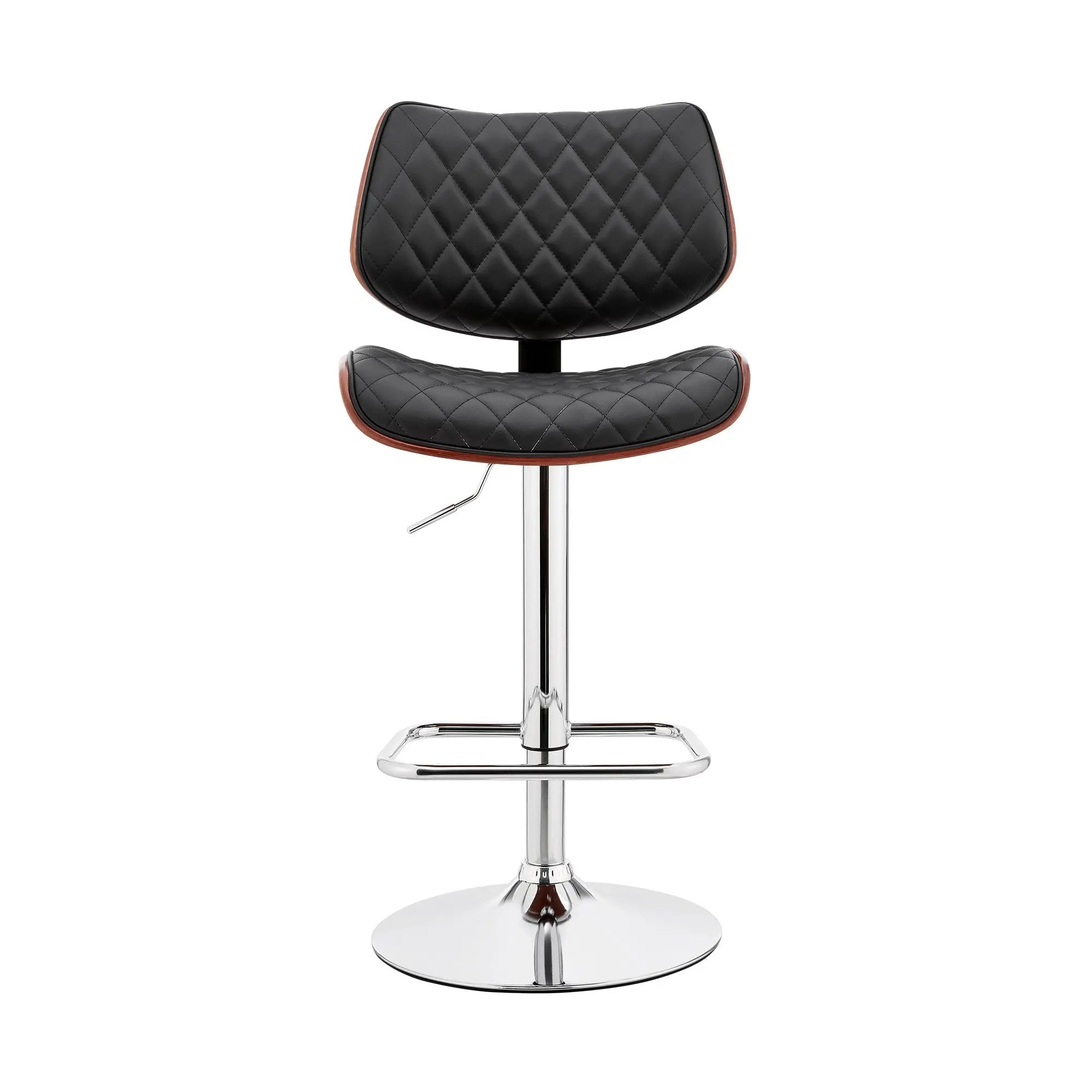24" Black And Silver Faux Leather And Iron Swivel Low Back Adjustable Height Bar Chair Homeroots Living Room