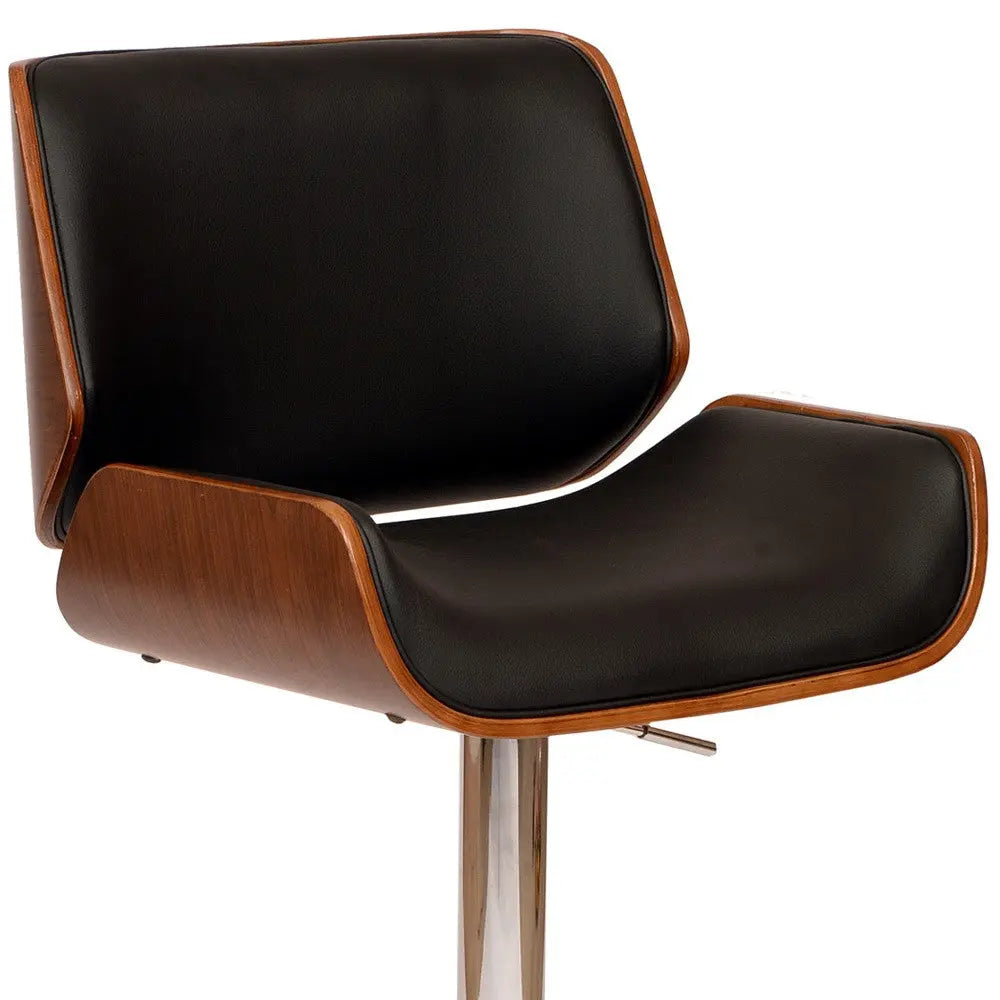 24" Black And Silver Iron Swivel Low Back Adjustable Height Bar Chair Homeroots Living Room