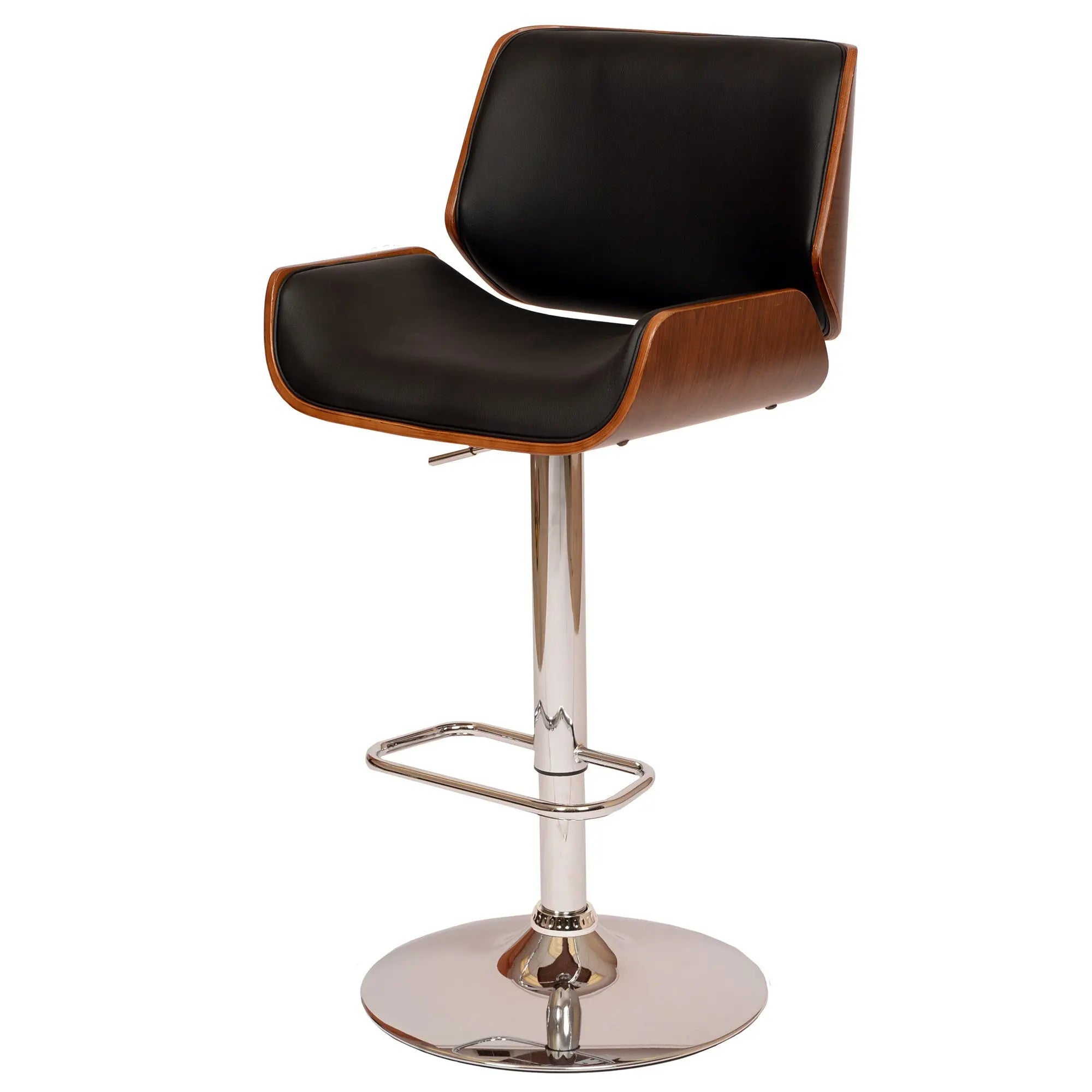 24" Black And Silver Iron Swivel Low Back Adjustable Height Bar Chair Homeroots Living Room