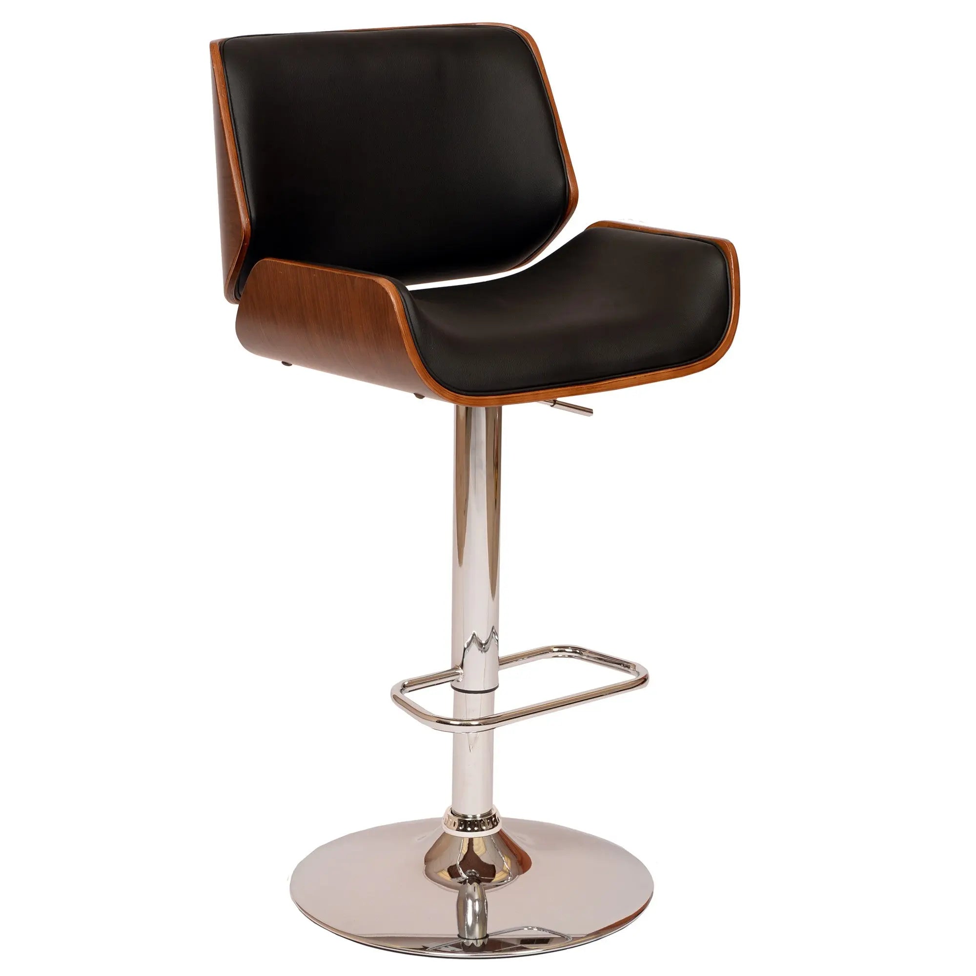 24" Black And Silver Iron Swivel Low Back Adjustable Height Bar Chair Homeroots Living Room