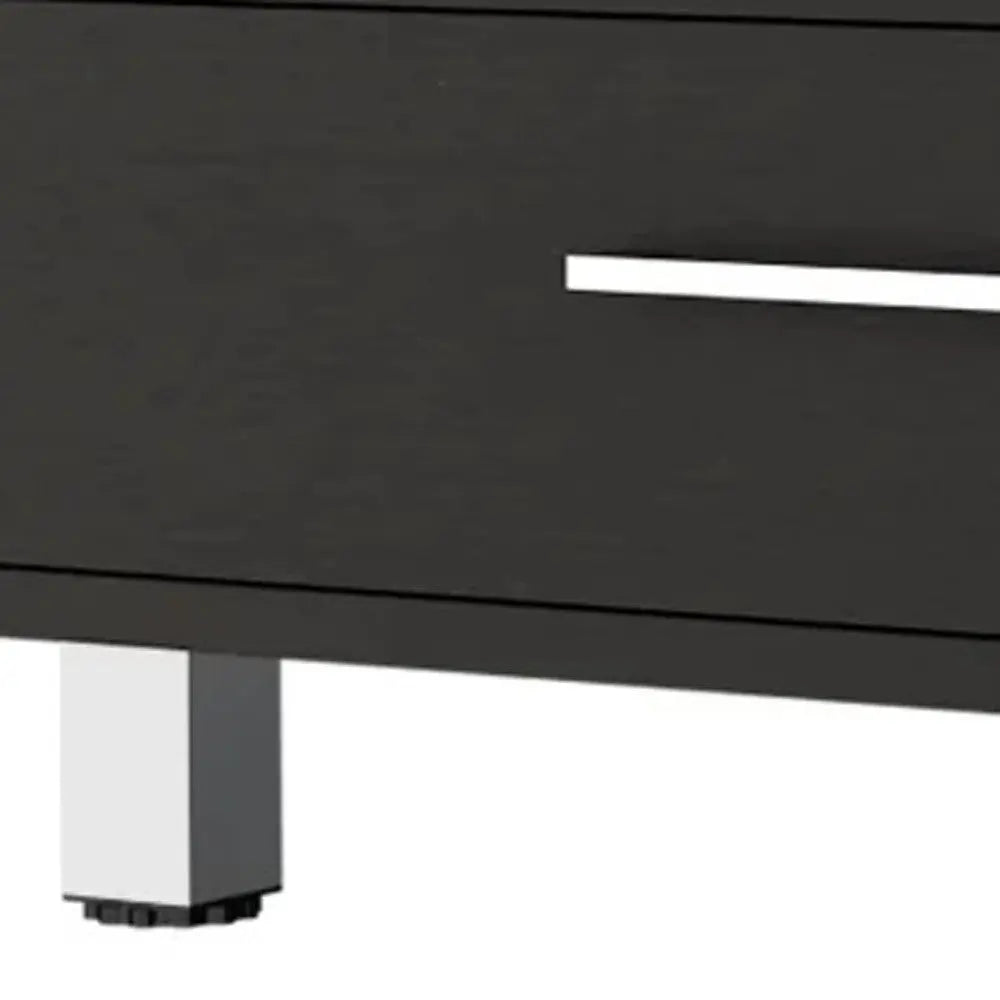 24" Black Coffee Table With Drawer Homeroots Living Room
