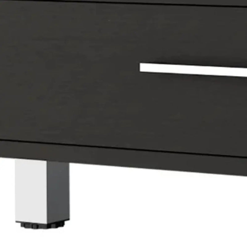 24" Black Coffee Table With Drawer Homeroots Living Room