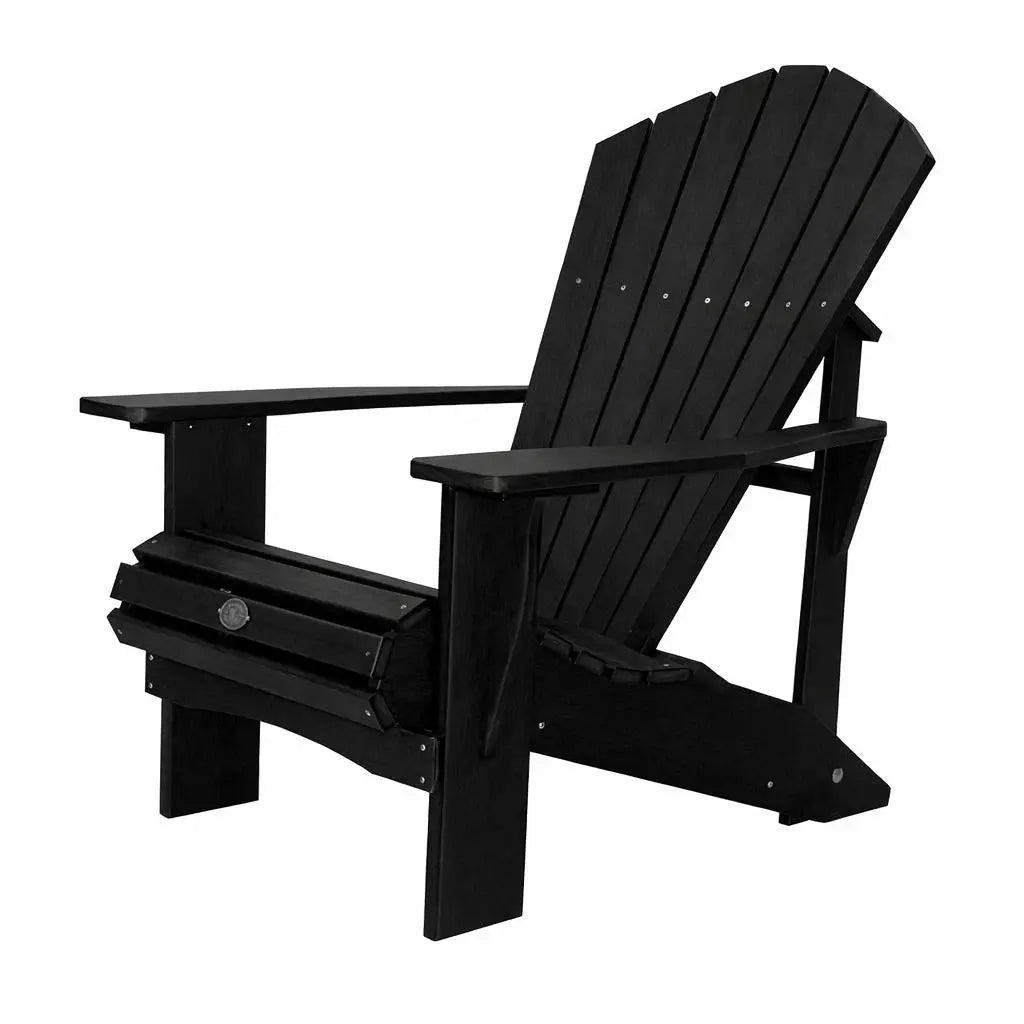 24" Black Heavy Duty Plastic Outdoor Adirondack Chair Homeroots Outdoor