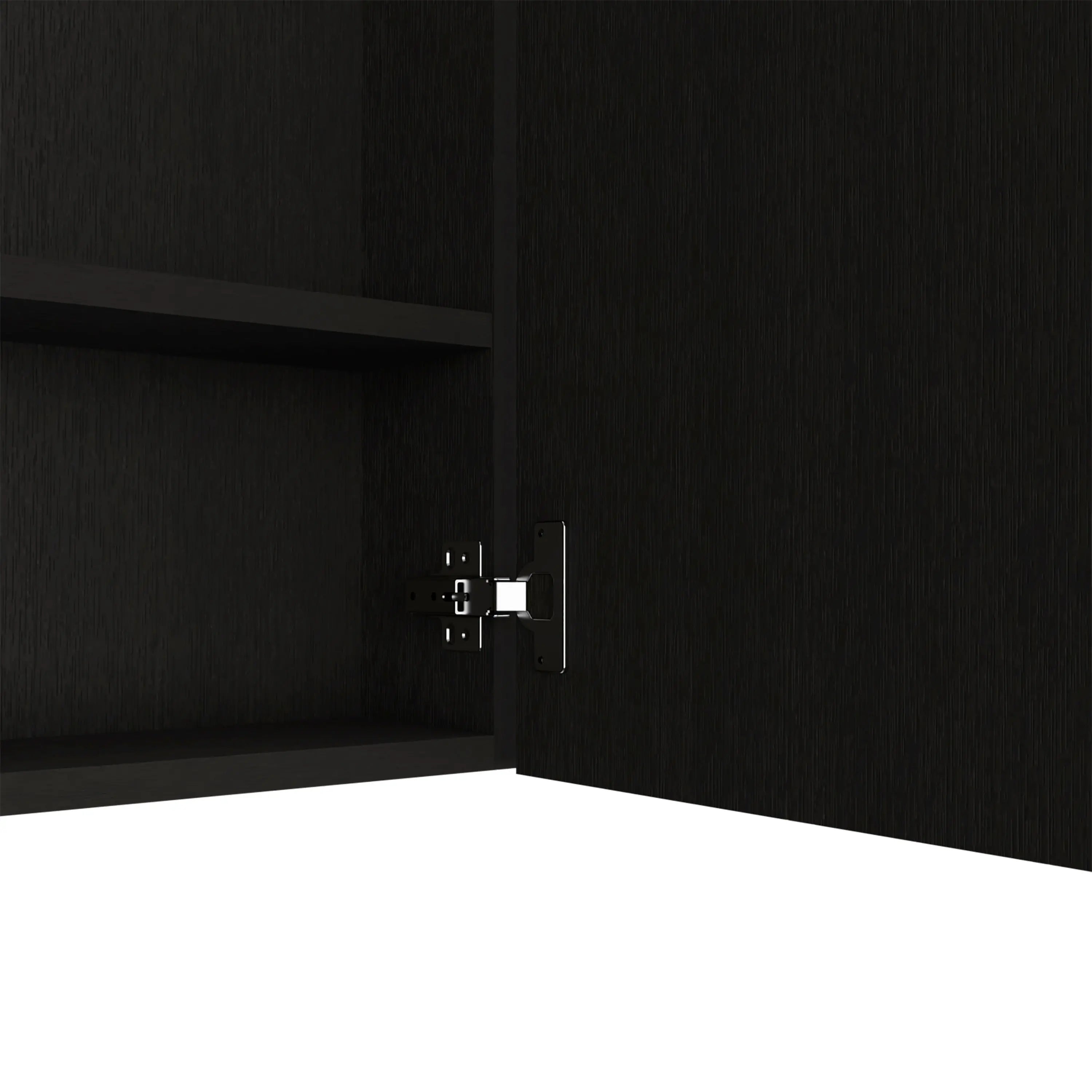 24" Black Wood Floating Single Door Bathroom Vanity And Medicine Cabinet With Mirror Homeroots Bed & Bath