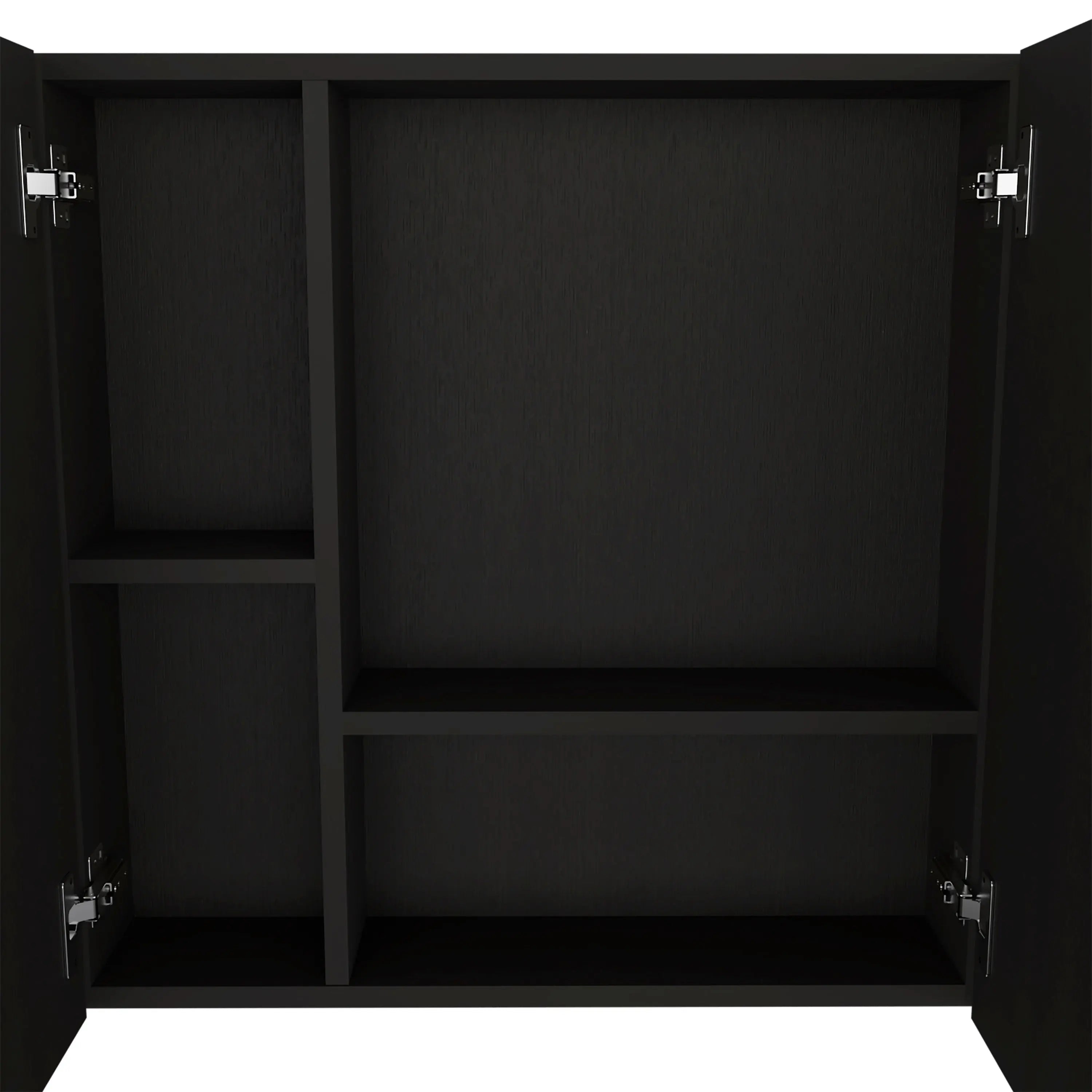 24" Black Wood Floating Single Door Bathroom Vanity And Medicine Cabinet With Mirror Homeroots Bed & Bath