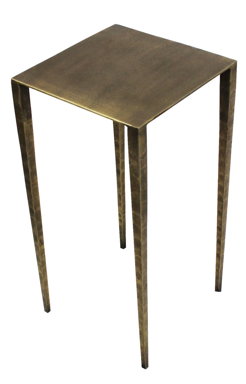24" Brass Iron Square End Table Homeroots Living Room