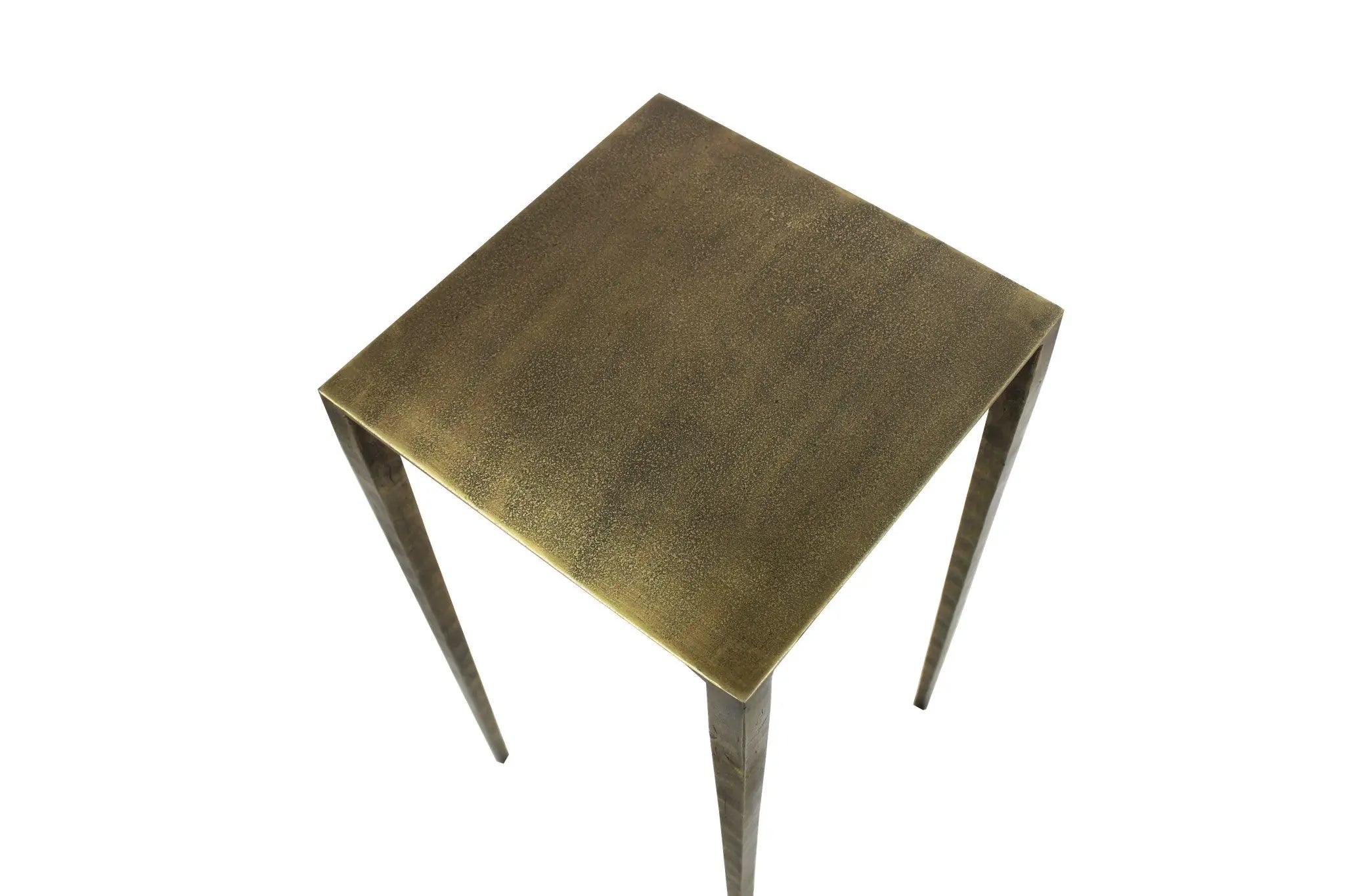 24" Brass Iron Square End Table Homeroots Living Room