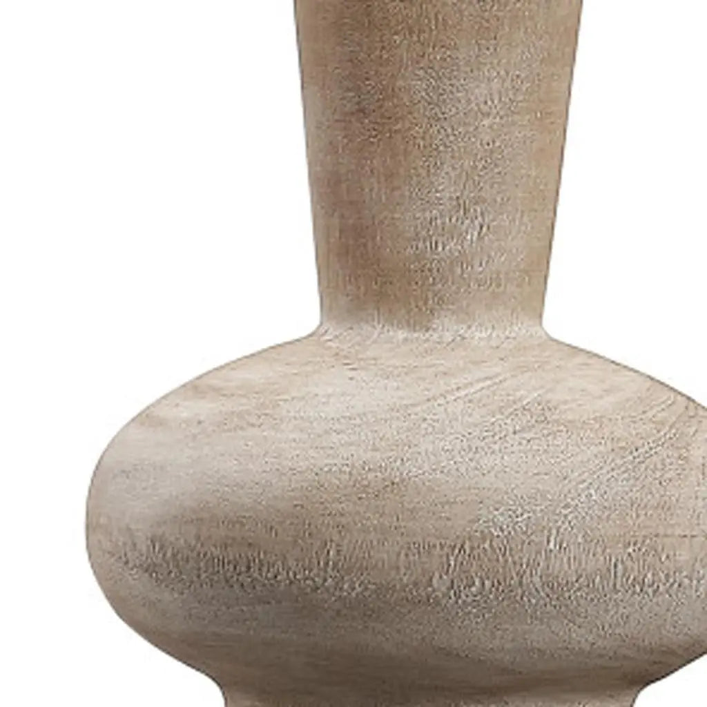 24" Brown Gourd Table Lamp With Drum Shade Homeroots Lighting