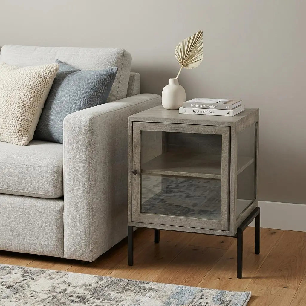 24" Brown Solid Wood Square End Table Homeroots Living Room